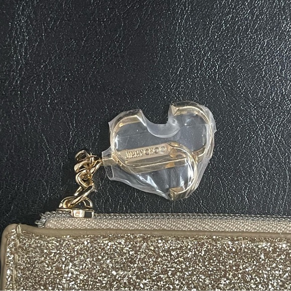 Gold Glitter Jimmy Choo Card Holder - Picture 6 of 8